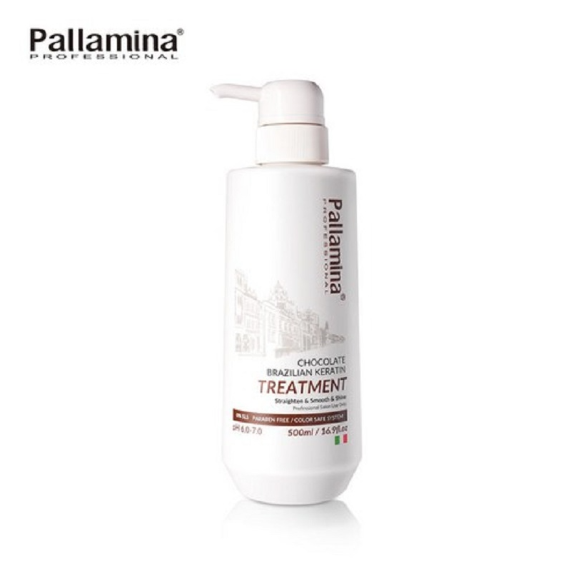 Pallamina 브라질리언 케라틴 헤어 트리트먼트 염색 및 파마 후 손상모발 복구, 윤기 나는 머리결, 깊은 모발 케어 모든 모발 타입에 적합