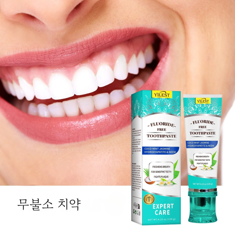 코코넛 민트 무불소 치약 치아 미백 구취 제거 구강 케어